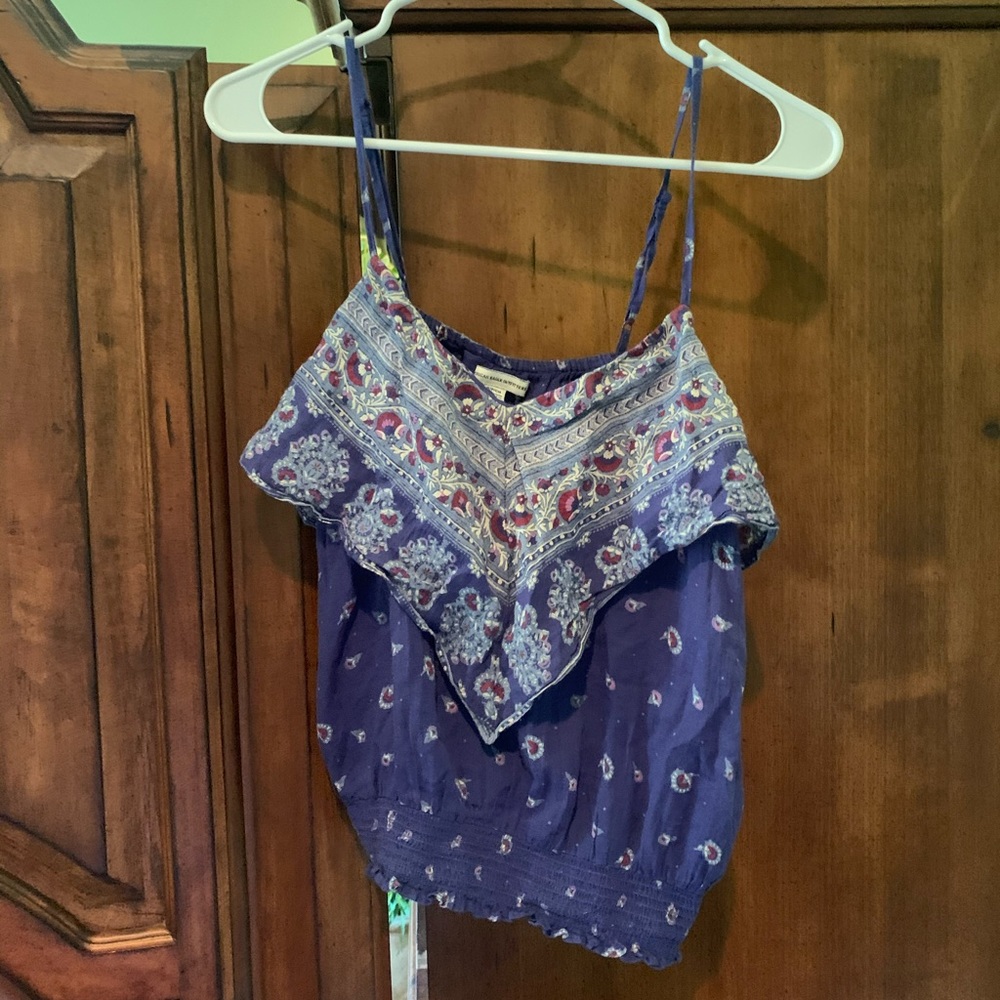 Blue and purple American Eagle crop top